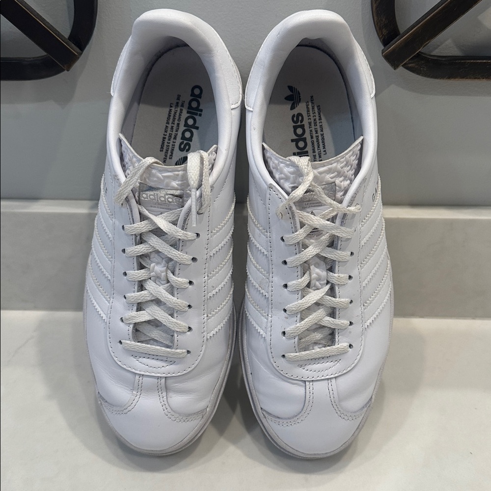 Adidas Women's Gazelle Bold Platform White Sneakers - Picture 2 of 5